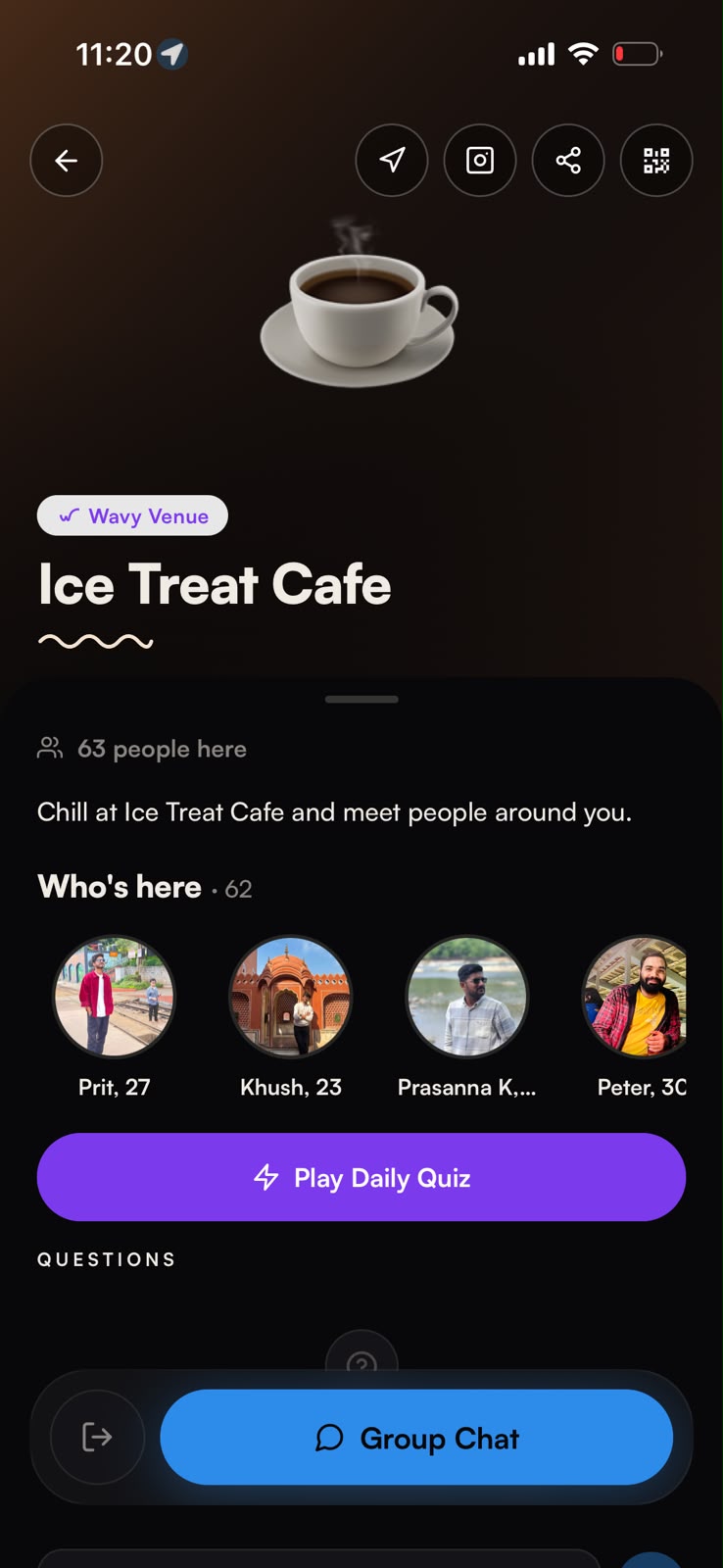 A Wavy Spot: Ice Treat Cafe, showing 63 people here and who's there